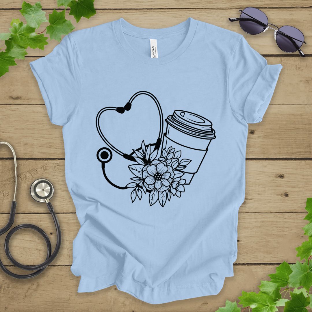 Coffee and Stethoscope T-shirt
