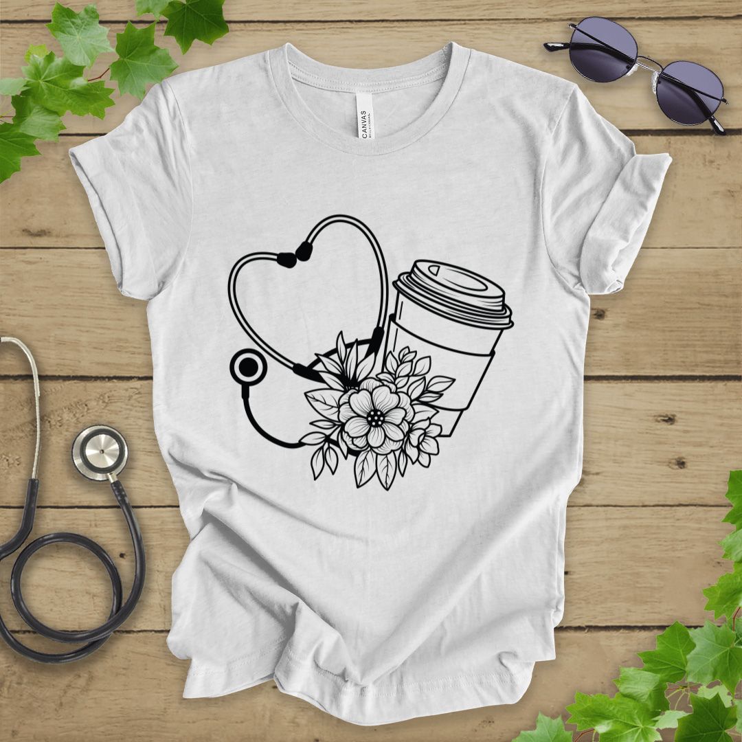 Coffee and Stethoscope T-shirt