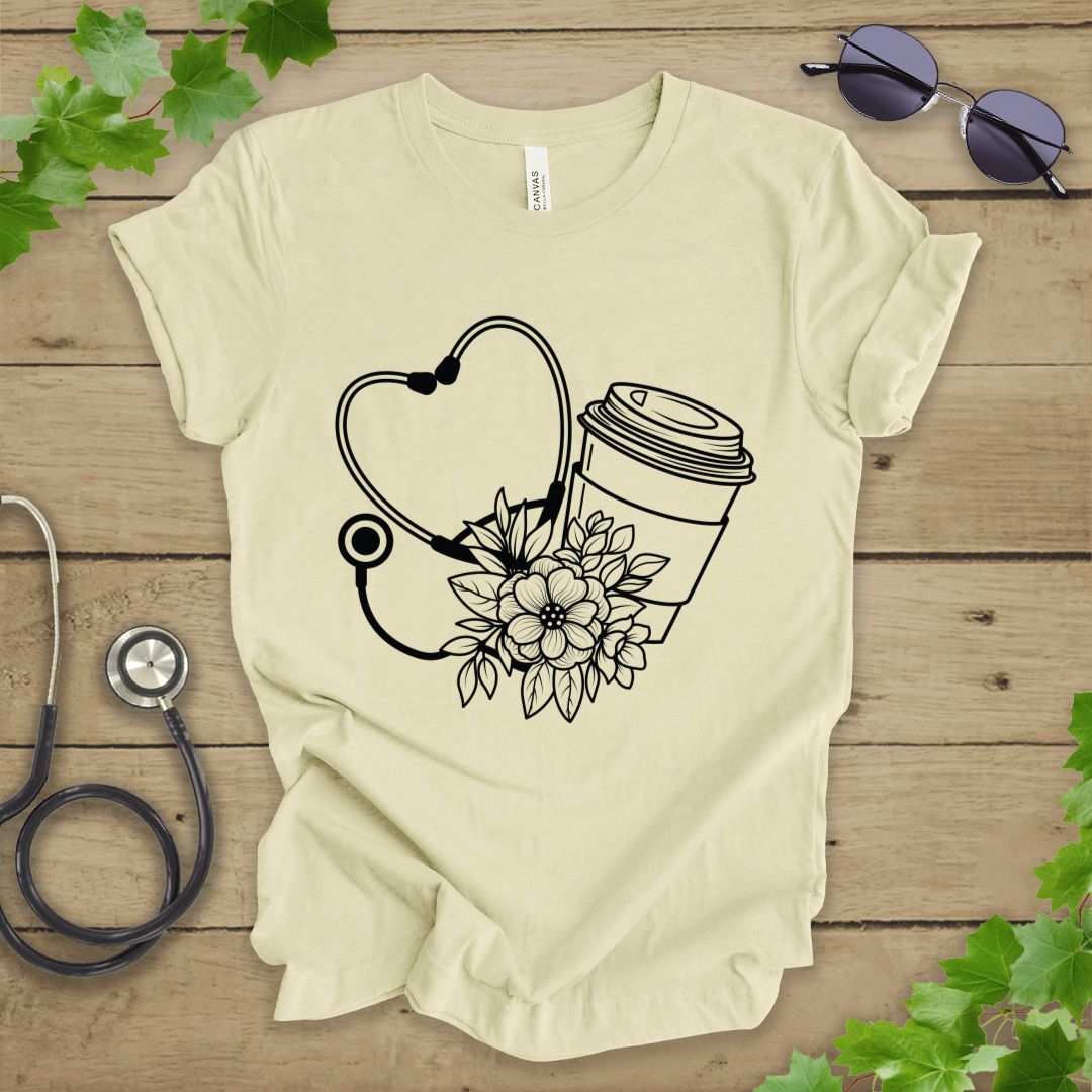 Coffee and Stethoscope T-shirt