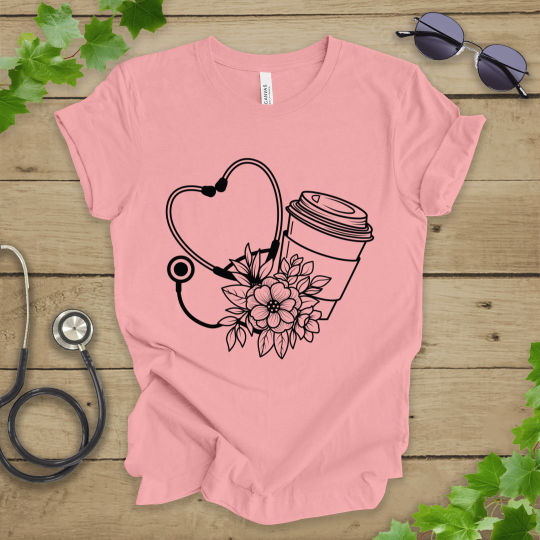 Coffee and Stethoscope T-shirt