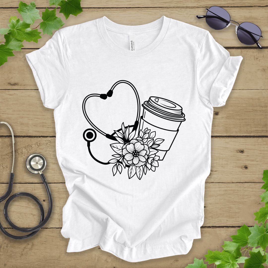Coffee and Stethoscope T-shirt