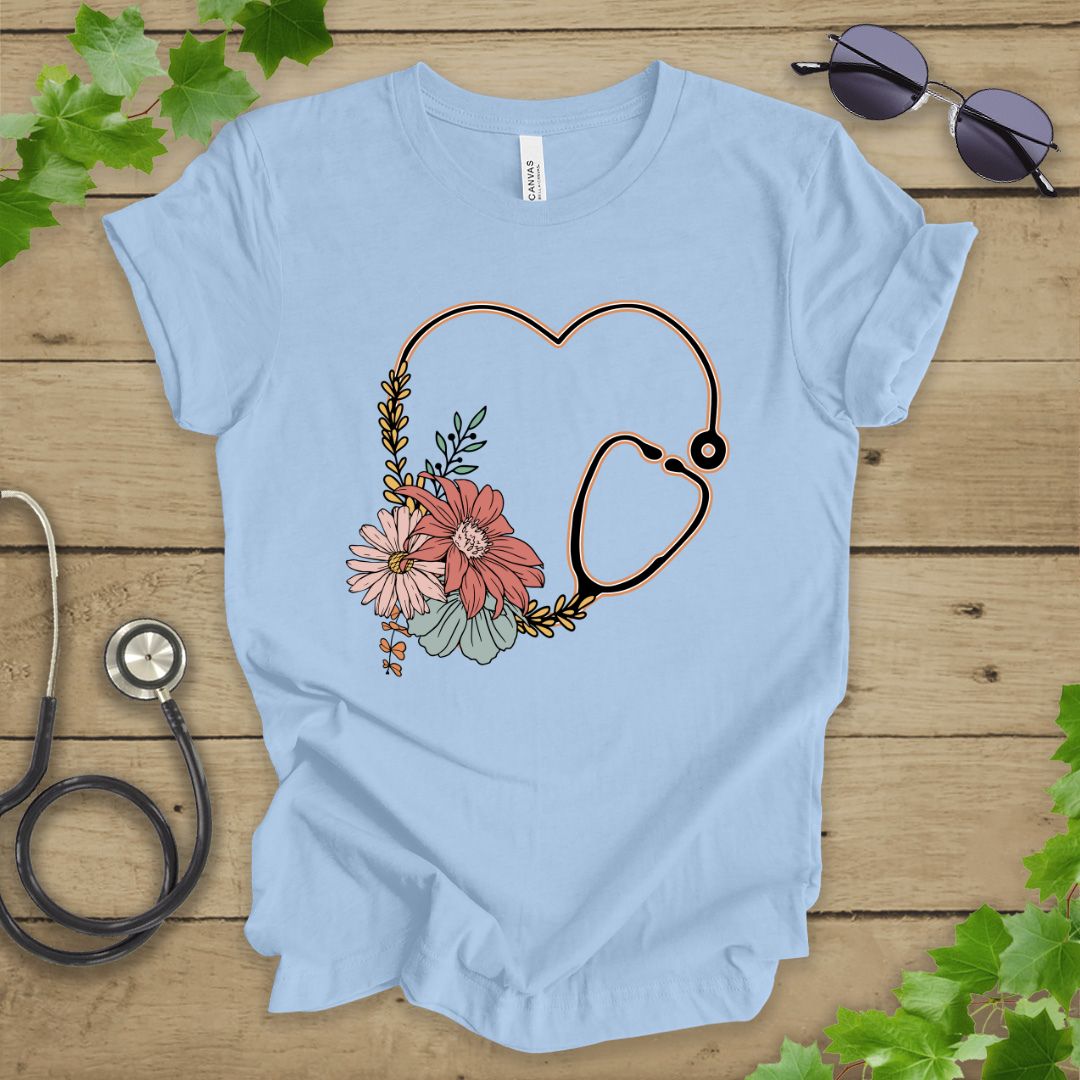 Stethoscope Floral T-shirt