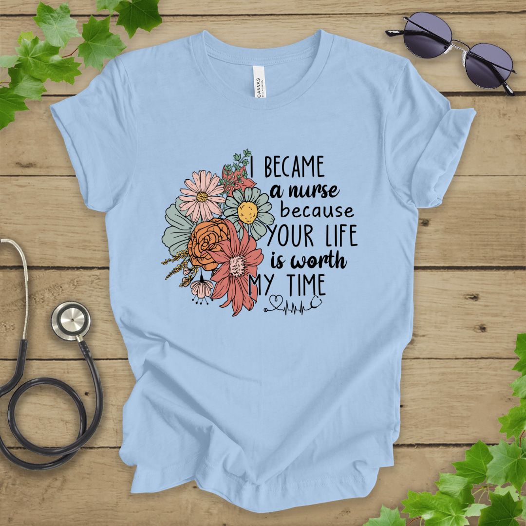 Floral Nurse T-shirt