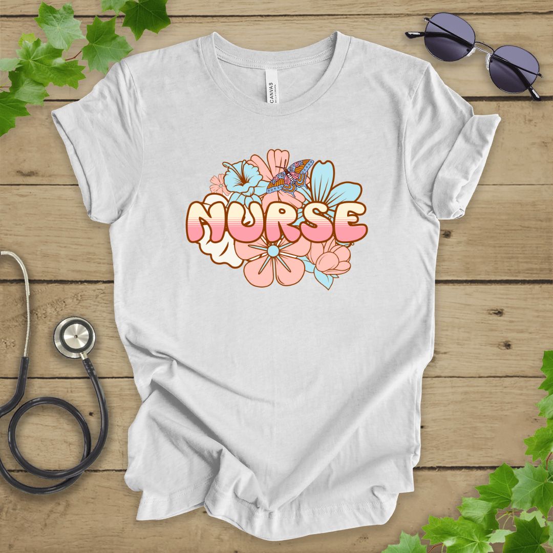 Floral Nurse T-shirt