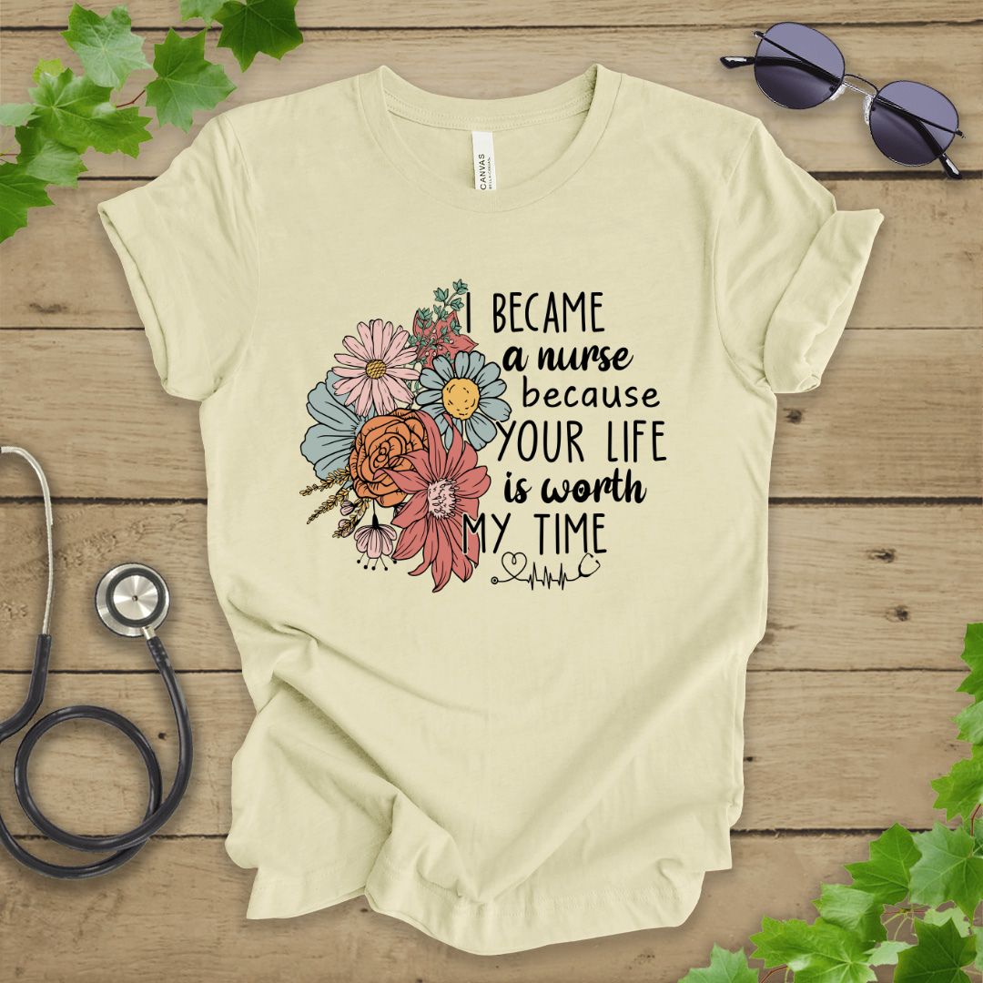 Floral Nurse T-shirt