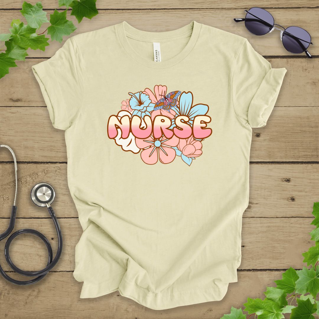 Floral Nurse T-shirt