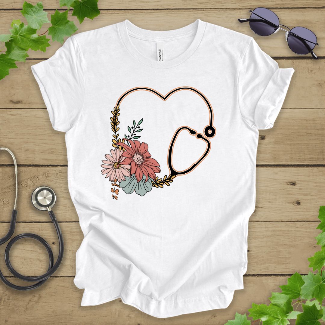 Stethoscope Floral T-shirt