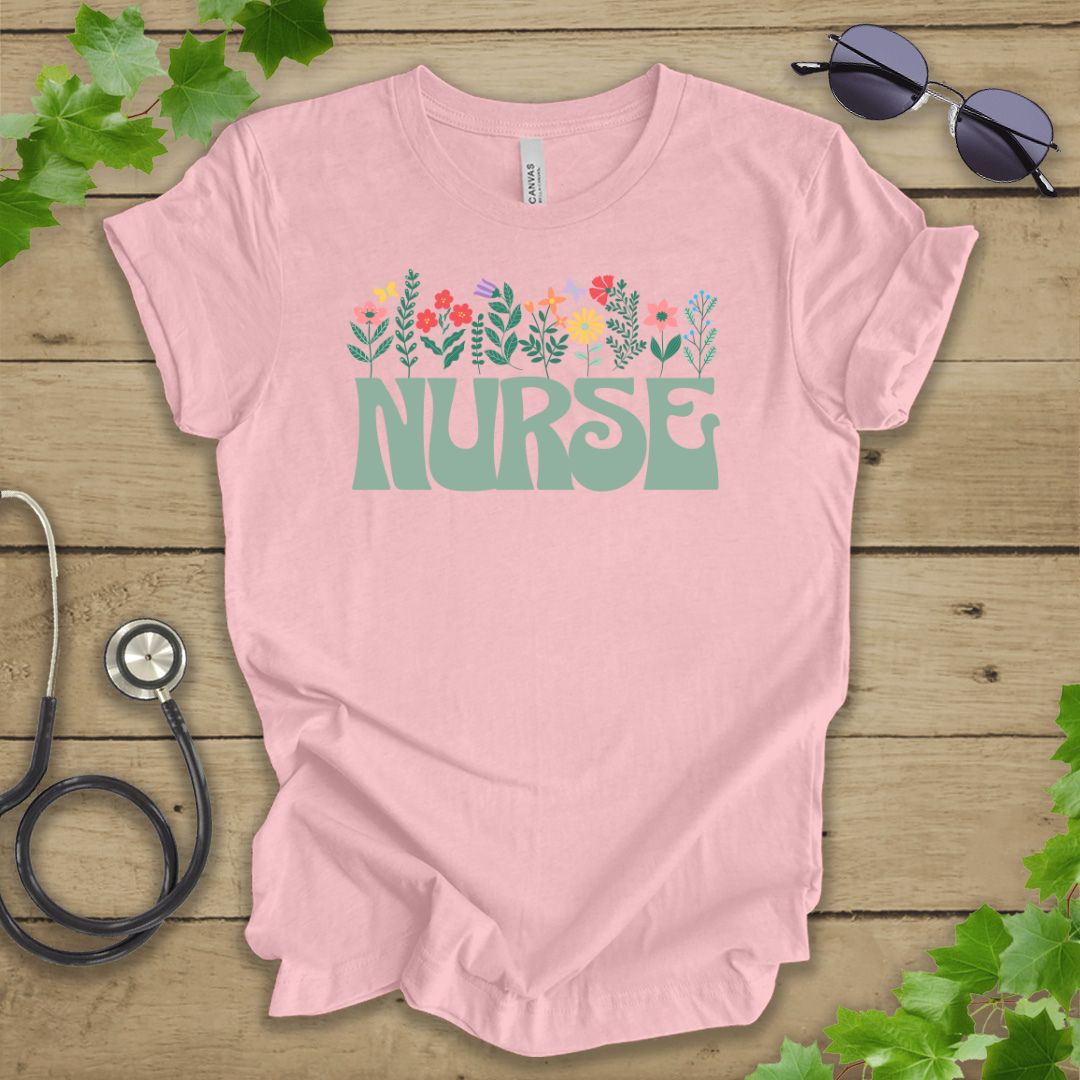 Floral Nurse T-shirt
