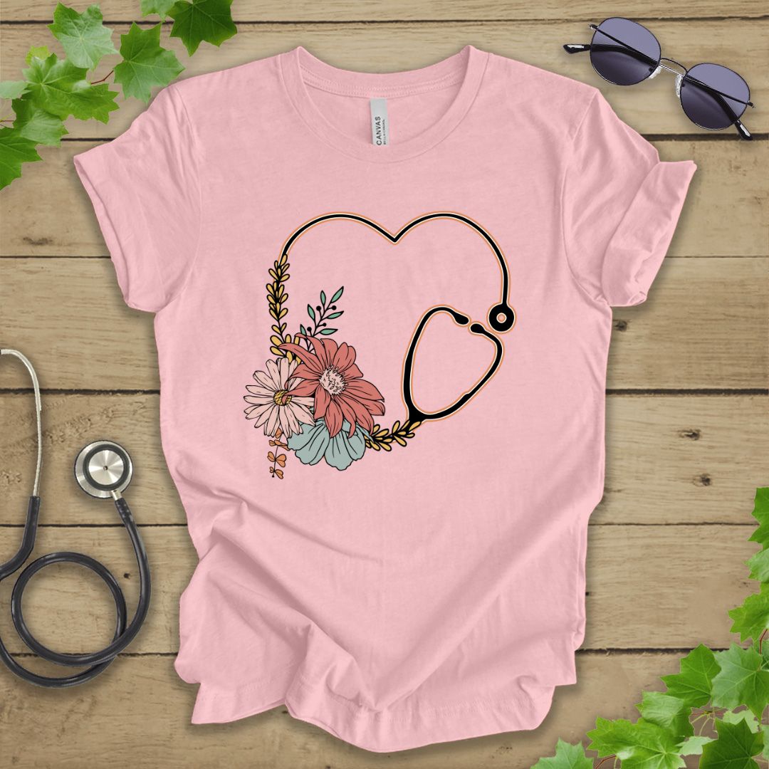 Stethoscope Floral T-shirt